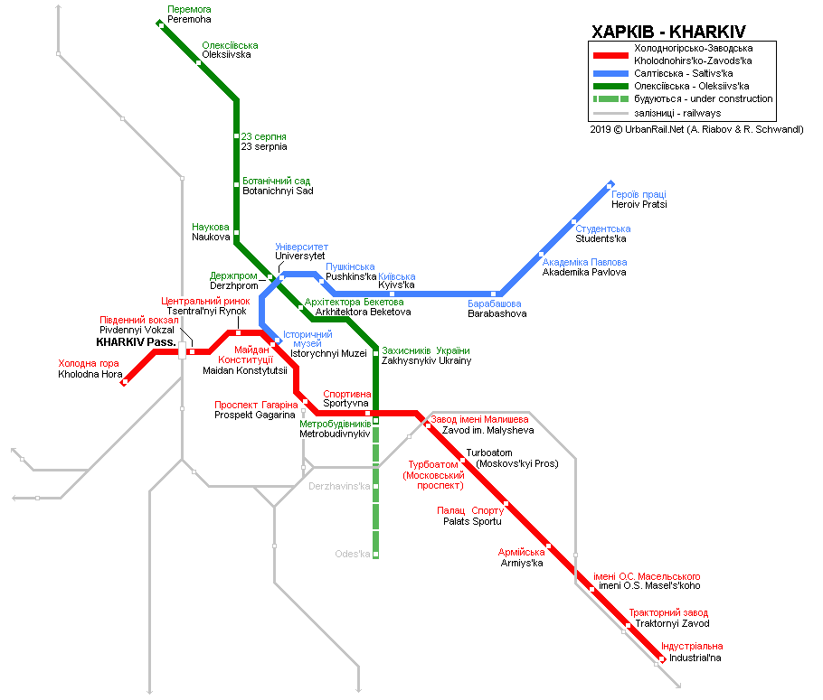 Kharkiv Metro Haritası -Kharkiv Gezilecek Yerler
